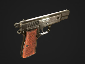browning high power p-35 9mm 3D Model