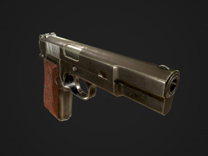 browning high power p-35 9mm 3D Model