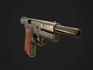 browning high power p-35 9mm 3D Model