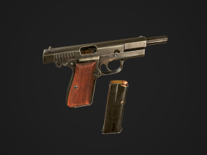 browning high power p-35 9mm 3D Model