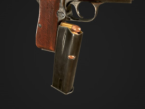 browning high power p-35 9mm 3D Model