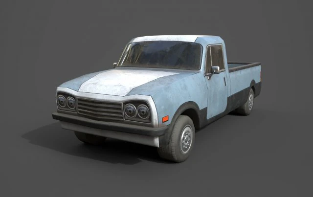 generic pickup beige 3D Model .c4d .max .obj .3ds .fbx .stl .blend 