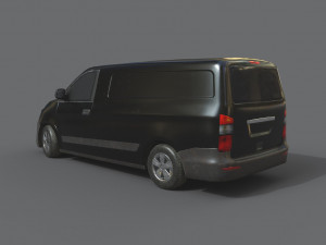 generic minivan black Modèle 3D