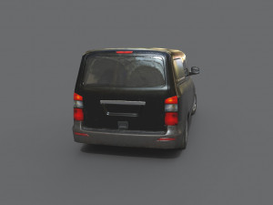 generic minivan black Modèle 3D