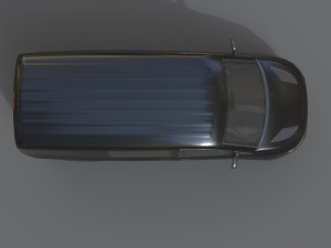 generic minivan black Modèle 3D