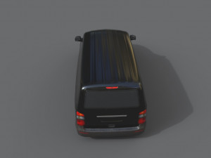 generic minivan black Modèle 3D