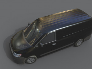 generic minivan black Modèle 3D
