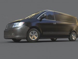 generic minivan black Modèle 3D