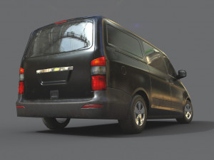generic minivan black Modèle 3D