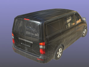 generic minivan black Modèle 3D