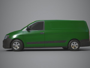 generic minivan green Modello 3D