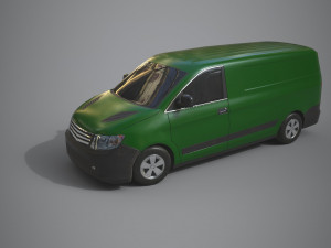 generic minivan green Modello 3D