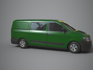 generic minivan green Modello 3D
