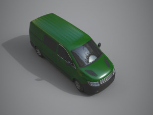 generic minivan green Modello 3D