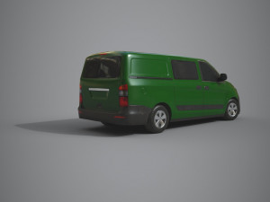 generic minivan green Modello 3D