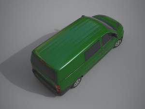 generic minivan green Modello 3D