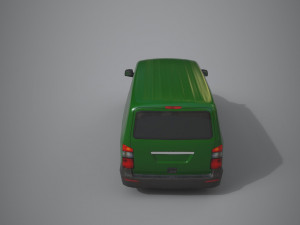 generic minivan green Modello 3D