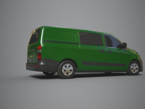 generic minivan green Modello 3D
