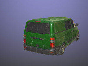 generic minivan green Modello 3D