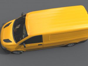 generic minivan yellow 3D Model