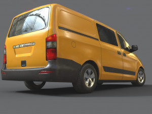 generic minivan yellow 3D Model