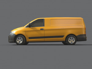 generic minivan yellow 3D Model