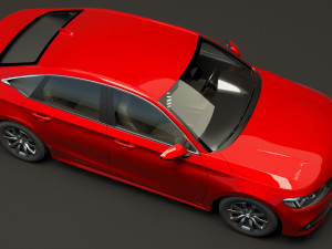 honda civic lx 2022 Modelo 3D