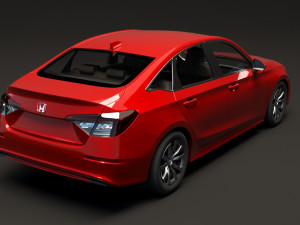 honda civic lx 2022 Modelo 3D