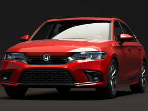 honda civic lx 2022 Modelo 3D