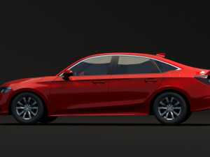 honda civic lx 2022 Modelo 3D
