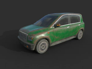 generic hatchback 01 rusty green 3D Model