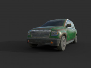 generic hatchback 01 rusty green 3D Model