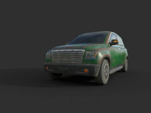 generic hatchback 01 rusty green 3D Model