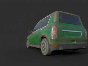 generic hatchback 01 rusty green 3D Model