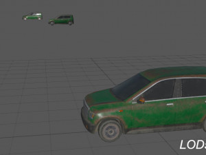 generic hatchback 01 rusty green 3D Model
