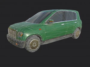 generic hatchback 01 rusty green 3D Model