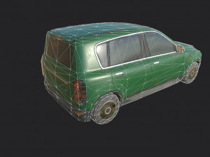 generic hatchback 01 rusty green 3D Model