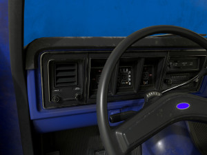 f100 1976 old blue Modelo 3D