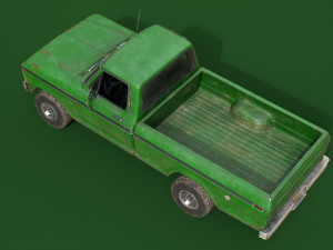 f100 1976 old green 3Dモデル