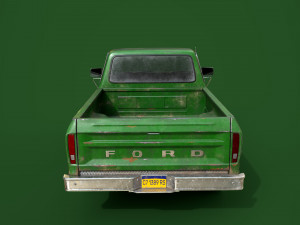 f100 1976 old green 3Dモデル