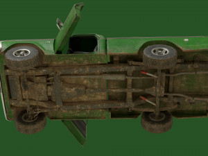 f100 1976 old green 3Dモデル
