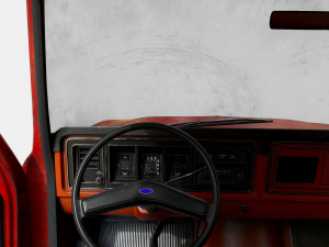 f100 1976 old red Modèle 3D