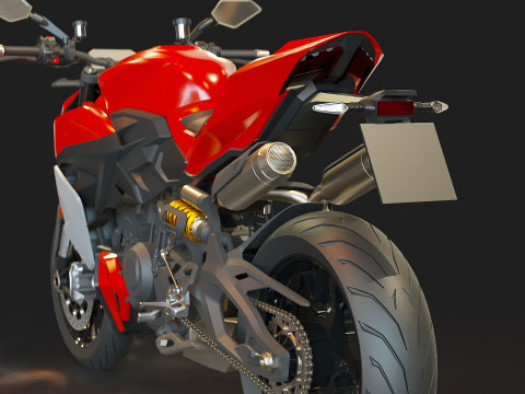 Base model Ducati Streetfighter V2 2025 Modelo 3D