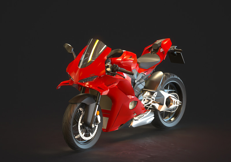 Base model Ducati Panigale 2025 Modelo 3D .c4d .max .obj .3ds .fbx .stl .blend
