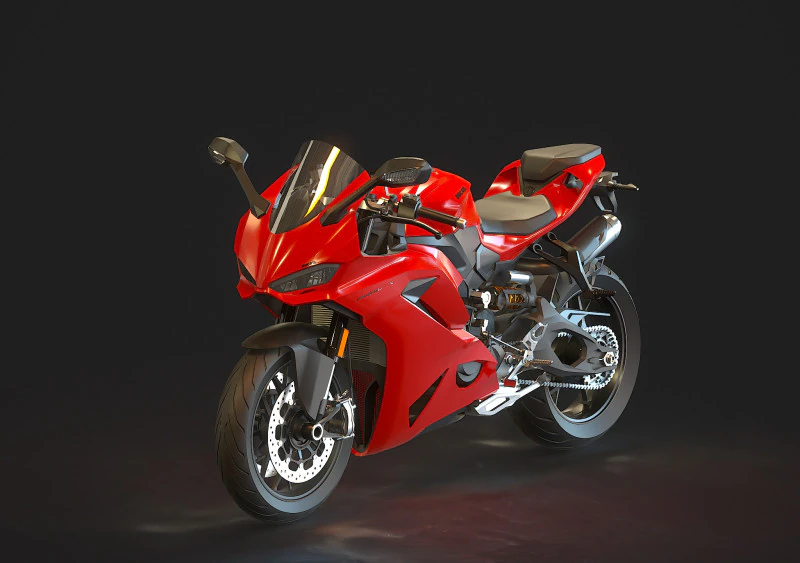 Base model Ducati Panigale V2 2025 3D Model .c4d .max .obj .3ds .fbx .stl .blend 