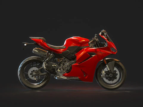 Base model Ducati Panigale V2 2025 3D Model
