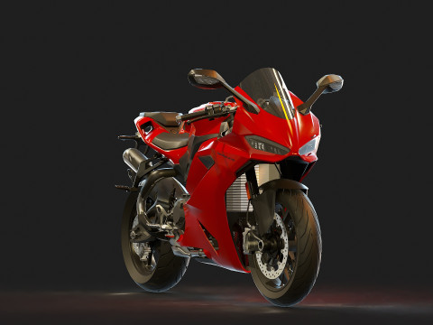 Base model Ducati Panigale V2 2025 3D Модель