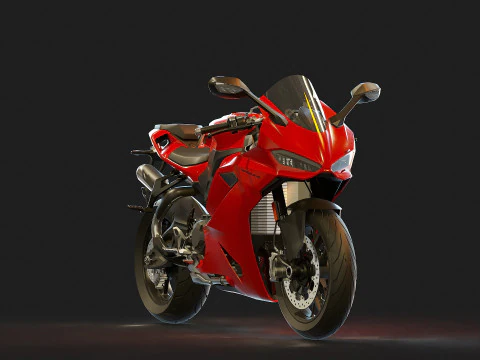 Base model Ducati Panigale V2 2025 3D Model