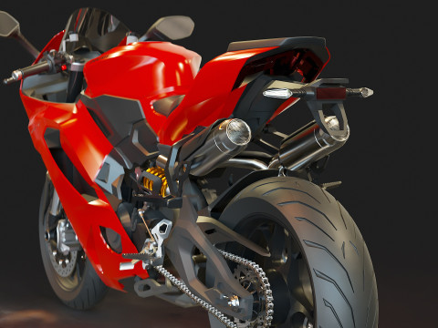 Base model Ducati Panigale V2 2025 3D Модель