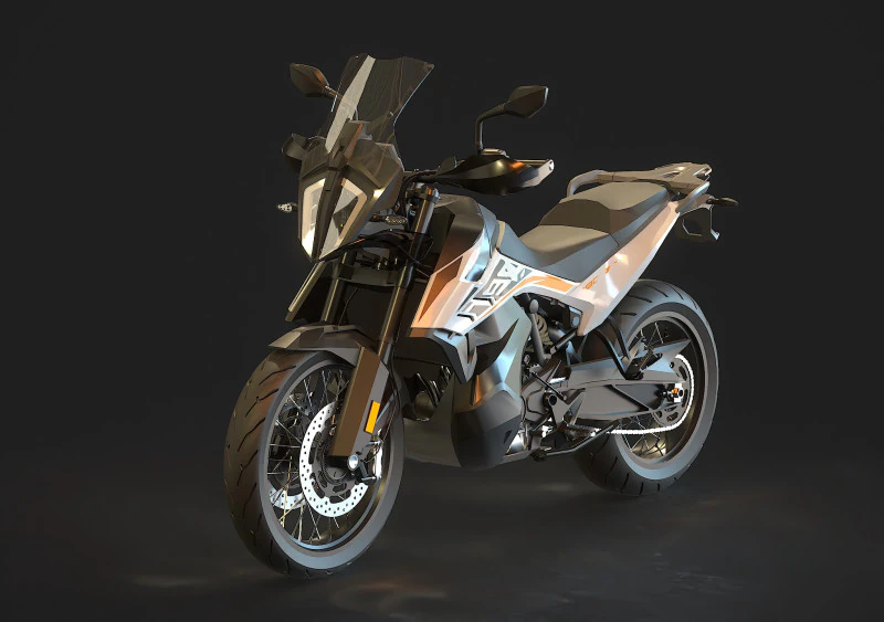 Base model KTM 790 Adventure 2019 3D Model .c4d .max .obj .3ds .fbx .stl .blend 